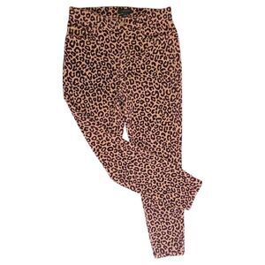 Ann Taylor Petite Animal Print High Rise Skinny Corduroy Pants -